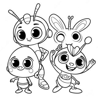 Page A Colorier Des Personnages De Beat Bugs 64830-53595