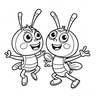 Page A Colorier Jitterbug Dansant Beat Bugs 64831-53600