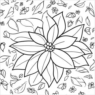 Page A Colorier De Poinsettia De Noel 64920-53664