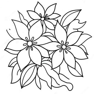 Page A Colorier Darrangement De Poinsettia Festif 64921-53667