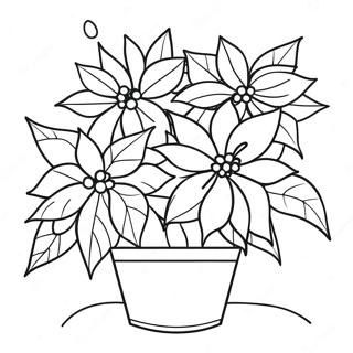 Page A Colorier Darrangement De Poinsettia Festif 64921-53668