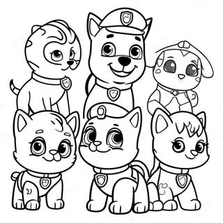 Page A Colorier De La Pat Patrouille Equipe De Chats 64950-53690