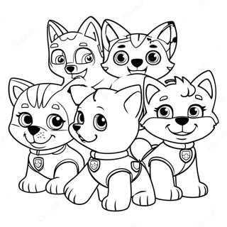 Page A Colorier De La Pat Patrouille Equipe De Chats 64950-53691