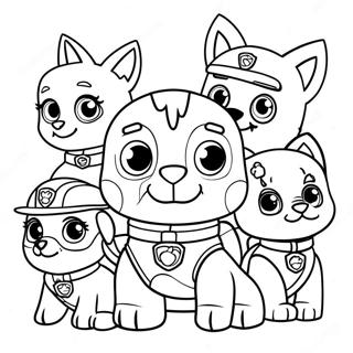 Page A Colorier De La Pat Patrouille Equipe De Chats 64950-53692