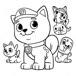 Page A Colorier De La Pat Patrouille Equipe De Chats Charmants 64951-53685