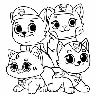 Page A Colorier De La Pat Patrouille Equipe De Chats Charmants 64951-53687