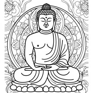 Page A Colorier Bouddha Paisible 6495-5285