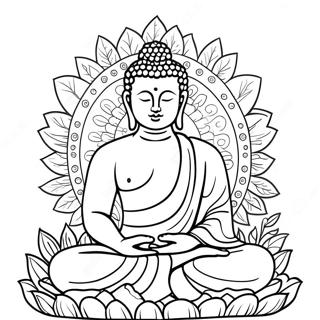 Page A Colorier Bouddha Paisible 6495-5286