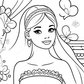 Princesse Barbie Pages À Colorier