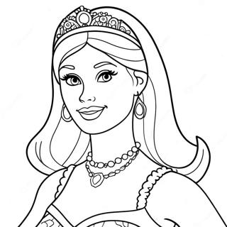 Page A Colorier De La Princesse Barbie 65020-53739