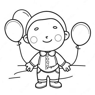 Page A Colorier De Riley Avec Des Ballons Colores 65071-53785