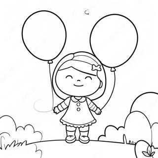 Page A Colorier De Riley Avec Des Ballons Colores 65071-53787