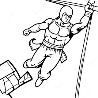 Guerrier Ninja Américain Pages À Colorier