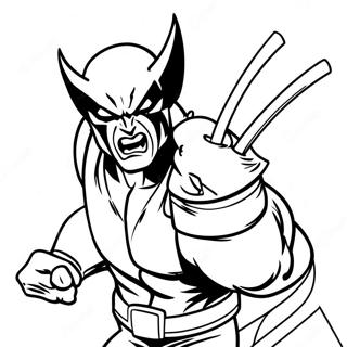 Page A Colorier Wolverine Kid 65090-53794