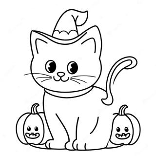 Page A Colorier Chat Dhalloween 65120-53826