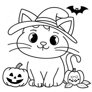 Page A Colorier Chat Dhalloween 65120-53827