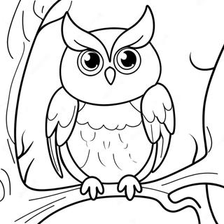 Page A Colorier Hibou Effrayant Dhalloween 65121-53822