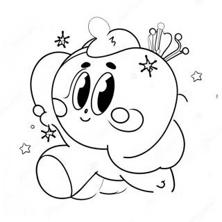 Page A Colorier Kirby Glace Mignon Avec Flocons De Neige 65141-53843