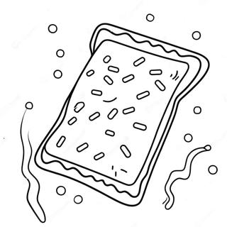 Page A Colorier De Pop Tart Coloree Avec Des Vermicelles 65201-53898