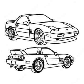 Page A Colorier De La Voiture De Sport Rx7 65240-53915