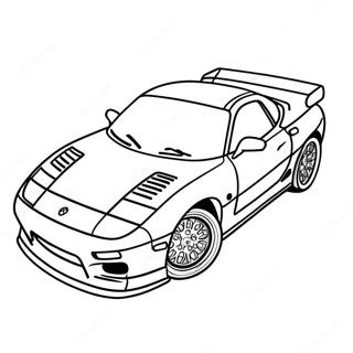 Page A Colorier De La Voiture De Sport Rx7 65240-53916