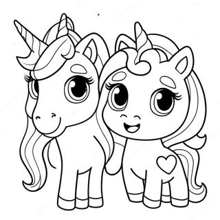 Page A Colorier Des Soeurs Serie 3 Licorne Lol 65250-53940