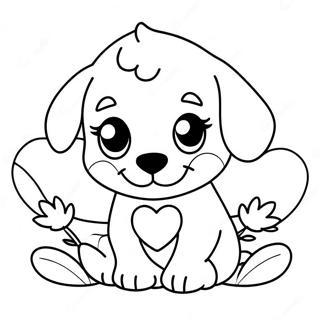 Page A Colorier Du Chiot De La Saint Valentin 65260-53931