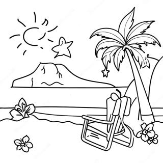 Noël Tropical Pages À Colorier