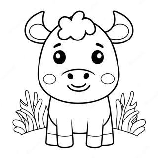 Page A Colorier De La Vache Kawaii Mignonne 65300-53964