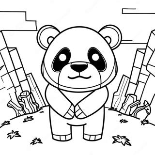 Page A Colorier Panda Minecraft 65320-53971