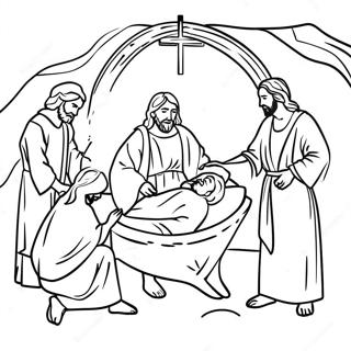 Naissance De Jésus Pages À Colorier