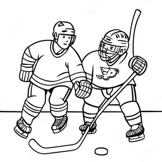 Page A Colorier Scene De Match De Hockey Excitante 65361-54004