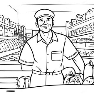 Page A Colorier Dun Employe Amical De Trader Joes 65411-54057