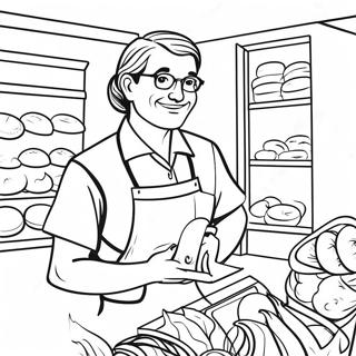 Page A Colorier Dun Employe Amical De Trader Joes 65411-54058