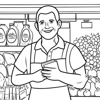 Page A Colorier Dun Employe Amical De Trader Joes 65411-54059