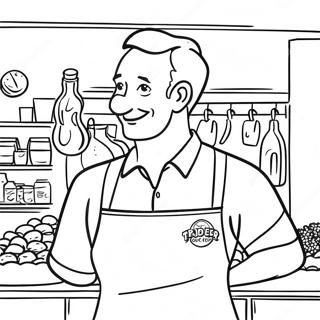 Page A Colorier Dun Employe Amical De Trader Joes 65411-54060