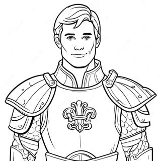 Page A Colorier Prince Charmant Courageux En Armure 65491-54119