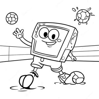 Page A Colorier De Spongebob Jouant Au Football 65540-54143