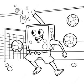 Page A Colorier De Spongebob Jouant Au Football 65540-54144