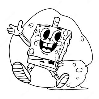 Page A Colorier De Spongebob Frappant Le Ballon 65541-54146