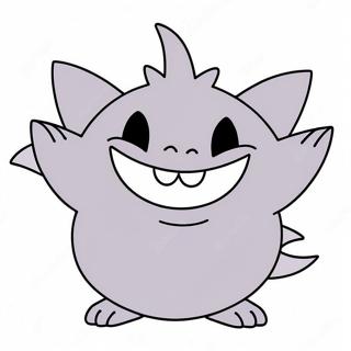 Page A Colorier Gengar Mignon Avec Un Grand Sourire 6555-5336