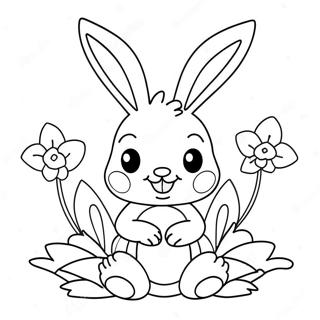 Jolie Lapine Playboy Avec Des Fleurs Page A Colorier 65711-54291