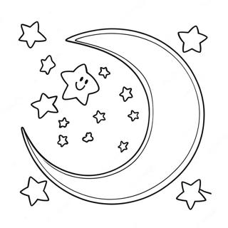 Etoiles Brillantes Et Lune Croissante Page A Colorier 65731-54307