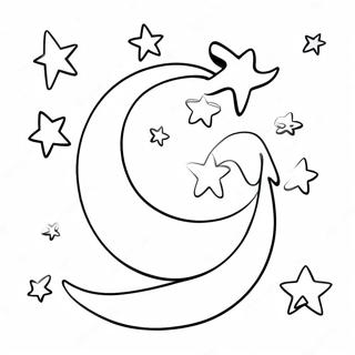 Etoiles Brillantes Et Lune Croissante Page A Colorier 65731-54308