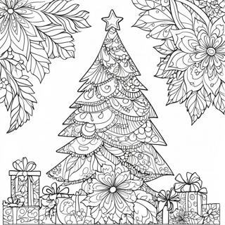 Arbre De Noel Zentangle Intrique Page A Colorier 65741-54303