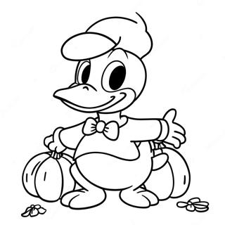 Page A Colorier Donald Duck Halloween 65820-54382