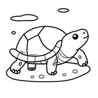 Page A Colorier Mignonne Tortue A Cou De Serpent Nageant 65831-54377