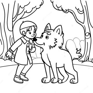 Page A Colorier Des Personnages De Pierre Et Le Loup 65881-54418