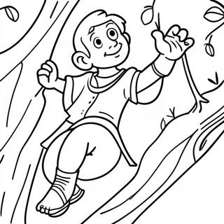 Page A Colorier De Zachee Grimpant A Un Arbre 65900-54432