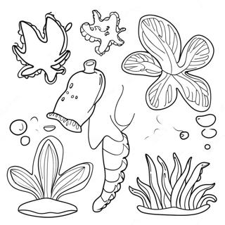 Page A Colorier De Plantes Oceaniques 66030-54542